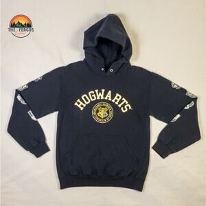 Wizarding World Harry Potter Hogwarts Hoodie Sweatshirt Black Size Small